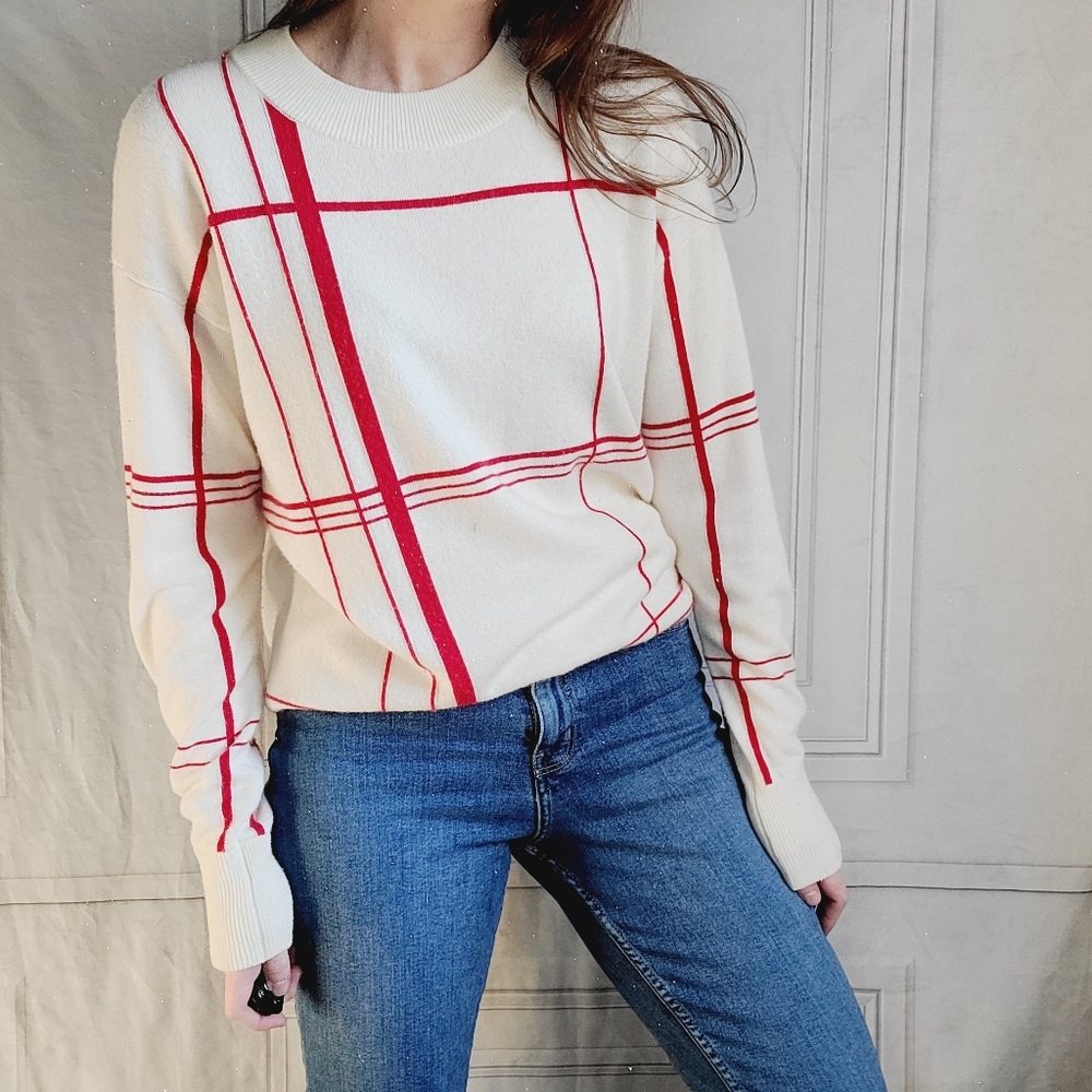 Equipment Wool Cashmere Plaid Sweater